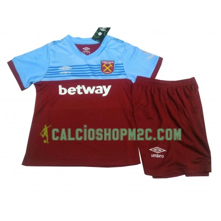 West Ham United Bambino Maglia Prima 2019/2020 Manica Corta (+ Pantaloncini)